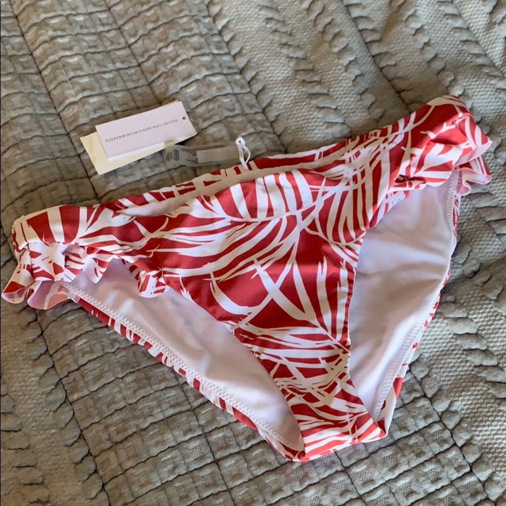 NWT - tropical ruffled bikini bottom